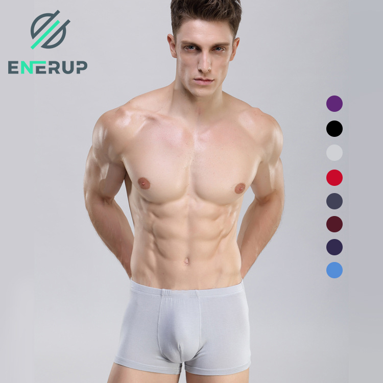 Enerup Custom logo Shorts Men Boxer Brief Breathable Quick Drying Moisture Wicking Cooling Modal Men's Underwear