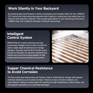 <span class=keywords><strong>Pompe</strong></span> à <span class=keywords><strong>chaleur</strong></span> pour piscine Cop 16.17 Sprsun, réfrigérant R32, avec certification ISO9001 - Product Image 5