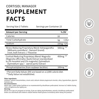 Comprimés de gestion du cortisol à marque privée OEM avec Ashwagandha et L-Théanine – Stabilisateur d'hormones stressantes pour le soutien de la relaxation