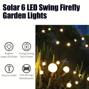 Luz LED De Alta Qualidade Lâmpada Ao Ar Livre Vento Sopra Balançando Led Powered Solar Firefly Jardim Luz