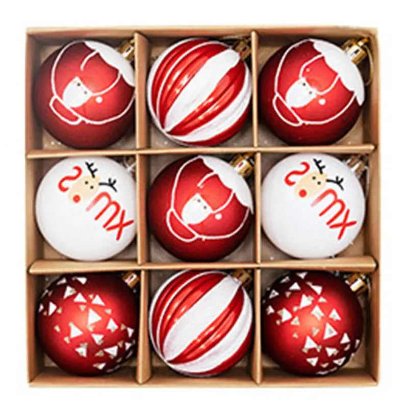 EAGLEGIFTS赤と白の新年のボール2024 Navidad Productos Novedosos Esferas Navidad Al Mayoreoメリークリスマスボール
