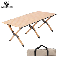 Nouvelle conception, table pliante portable de haute qualité avec structure en fer pour pique-nique, camping et extérieur, type « Egg Roll »