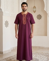 CCY 2026 Meilleures ventes Koshibo Baifa Thobe Burkina Faso Boubou Homme Abaya Robe Kaftan à manches courtes confortable brodée pour hommes
