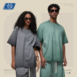 Camiseta de Algodón 100% Lavada, <span class=keywords><strong>Vintage</strong></span>, Desgastada, de Gran Tamaño, Teñida con Cera, Decolorada, Cuello Redondo, Manga Corta, Estilo Retro, Informal - Product Image 1