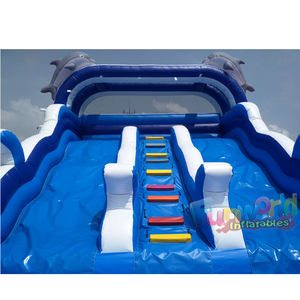 Heavy duty scivoli gonfiabili blu onda di acqua scorrevole di acqua gonfiabile <span class=keywords><strong>scivolo</strong></span> <span class=keywords><strong>con</strong></span> <span class=keywords><strong>piscina</strong></span> - Product Image 5