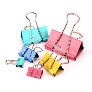 Clips de reliure bouledogue en métal coloré de 15mm pour une utilisation de bureau Papeterie de bureau Document Pape Clips de bouledogue en métal - Product Image 6