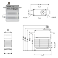 Dual Signal CAN PWM Communication Servo CYS-BLS1200 120kg IP67 Waterproof All Aluminum Automation DIY Parts