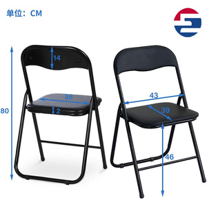 كرسي طعام محمول قابل للطي للحفلات، مغطى بالمخمل مع أرجل معدنية، تصميم عصري للاستخدام الخارجي والمنزلي والمكتبي والمستودعات - Product Image 3