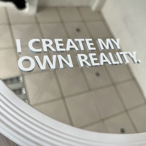 Autocollant en vinyle PVC personnalisé, de haute qualité, amovible, inspirant, motivant, autocollant miroir pour salle de bain, salon - Product Image 2