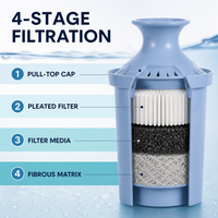 Carafe filtrante à eau 10 tasses 3,8 L, filtration totale, certifiée UL, usine certifiée ISO 9001, remplissage facile, versement facile, longue durée de vie