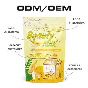 Güzellik Sütü Kolajen İçecek Tozu Poşet Glutatyon Hyaluronik Asit Beyazlatıcı Nemlendirici Güzellik Sütü Tozu Muz Aromalı - Product Image 5