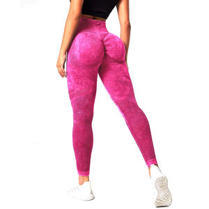 GC Washed Denim Pattern Leggings High Waist Tight <b>Pants</b> Scrunch Butt Legging Running Fitness <b>Women</b> Seamless <b>Yoga</b> Leggings YG126 - Product Image 1