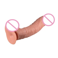 Dildo Gigante Negro de 12 Pulgadas, Realista para Mujeres, Dildo de PVC con Fuerte Ventosa