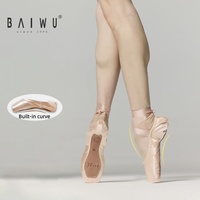 Chaussons de pointe en satin Baiwu pour débutants, chaussures de danse à semelle rigide pour la pratique des pointes 126131020