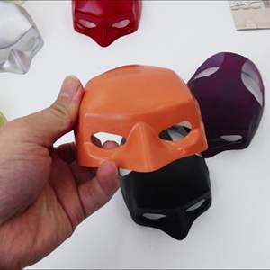 Yarasa kedi Avenger maskesi cadılar bayramı paskalya karnaval Pet malzemeleri siyah/mor/pembe/kırmızı/turuncu/mavi/altın/gümüş plastik evcil maske - Product Image 3