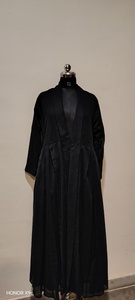 Women's Black Floor Length <b>Abaya</b> With Shawl Collar Three Quarter Sleeve Modest <b>Prayer</b> Dress Polyester Loose Fit All Seasons - Product Image 6