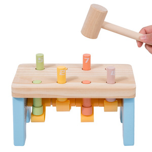 Martello di legno giocattolo per bambini piccoli-panca martellante con pioli e mazzuolo-giocattolo colorato per lo sviluppo-1 anno + - Product Image 3