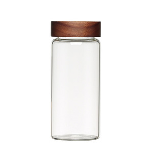 מיכלי זכוכית בורוסיליקט אטומים, ידידותיים לסביבה, ללא BPA, עם מכסה במבוק, ניתנים לערום, עמידים בפני לחות, למטבח, לקפה ולמזון. - Product Image 6