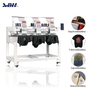 Machine à broder automatique multi-aiguilles Sing 2 4 6 têtes EM-1010 pour broderie 3D sur casquettes, T-shirts et bandes plates, machine à broder informatisée - Product Image 3