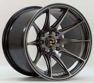 Jantes de voiture BZY en alliage d'aluminium Hyper Black, concaves profondes, 14, 15, 16, 17 pouces, 8x100, 8x114.3 pour Caravan, Urvan, NV350 - Product Image 5