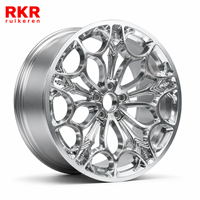 Jantes chromées 5x127 forgées usinées CNC monobloc 18 19 22 pouces 5x130 pour berlines, finition sur mesure OEM ODM, design urbain