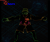 Costume lumineux pour homme, veste à LED, costume LED pour homme, costume de scène
