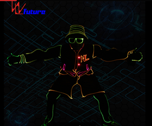 Abito Luminoso da <span class=keywords><strong>Uomo</strong></span> con Luci LED, Giacca Illuminata per Costume da Palcoscenico - Product Image 6