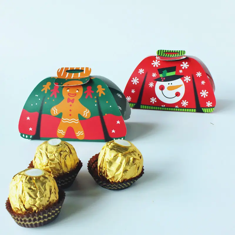 2023 Groothandel Nieuwe Kleding Vorm Trui Diy Mini Snack Snoepzak Kerst Verpakking Voor Chocolade Snoep