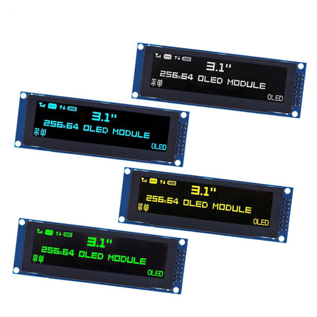 3.12 Inch OLED Display 256x64 Graphic LCD Module LCM Screen SSD1322 Controller SPI Interface