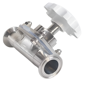 Diafragma sanitario de tres abrazaderas, de acero inoxidable, resistente a químicos - Product Image 1