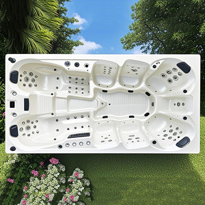 Bain à remous en acrylique pour 10 personnes avec jets d'hydromassage et baignoires de spa Balboa System - Product Image 4