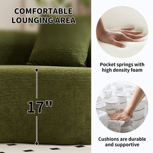 Sofá Seccional Modular Minimalista Nórdico Italiano con Relleno <span class=keywords><strong>de</strong></span> Esponja, Mueble Creativo para Sala <span class=keywords><strong>de</strong></span> Estar, 4 Plazas, para Apartamento - Product Image 3
