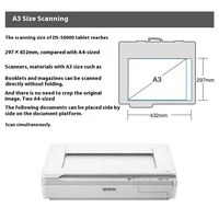 Scanner A3 haute vitesse DS-50000 avec chargeur automatique de documents (ADF) 80 pages, 45 ppm/600 dpi, en stock, garantie 1 an, pour documents de bureau vers PDF, USB 3.0