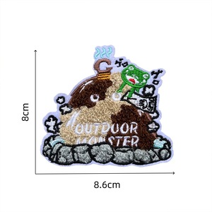 Parche de Velcro Bordado Personalizado, Color Azul Monstruo, 7cm, Forma Irregular, Decoración para Bolsas - Product Image 2