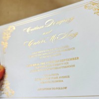 Ensemble d'invitations de mariage personnalisées à couverture rigide, avec pochette de type porte, illustration, doublure, enveloppe, carte d'invitation en feuille d'or, luxe, mariage