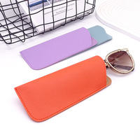 Étui de protection pour lunettes et lunettes de soleil en cuir PU souple, motif uni, rectangulaire, unisexe, 12 pouces et plus