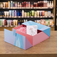 Emballage de luxe, nouveau design, personnalisable, à double porte, en carton rigide, avec fermeture magnétique, portable, écologique, en matériaux recyclés