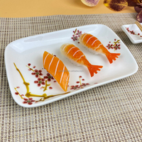 Ensemble de vaisselle à sushi personnalisé de luxe fleur de prunier baguettes écologiques repose-baguettes assiettes à vaisselle pour présentations