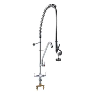 Faucet High Level Quality Commercial Deck Mounted Pre Rinse Faucet With Add-on Faucet