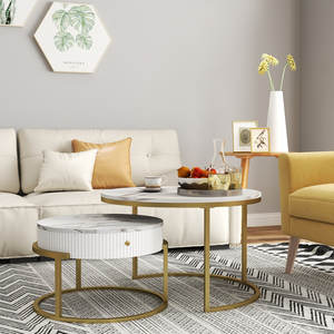 Small <strong>Round</strong> Side <strong>Table</strong> Living Room <strong>Tables</strong> with Storage Multifunctional Coffee <strong>Table</strong> - Product Image 4