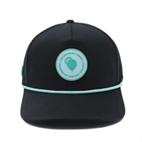 Gorra de Golf Unisex de 5 Paneles con Diseño Personalizado, de Poliéster y Spandex, Transpirable, Impermeable, con Orificios Cortados con Láser, Estilo Vintage
