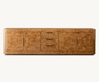 Tables console de salon de luxe console multimédia 4 portes en bois de chêne pour l'intérieur
