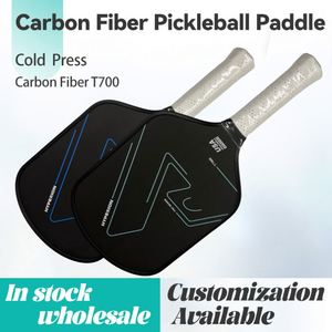 Raquette de pickleball professionnelle en fibre de carbone T700, surface texturée mate tissée, noyau en nid d'abeille PP, adhérence et rotation améliorées, vente en gros - Product Image 5