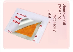 100 tampons de préparation à la povidone-iode, emballés individuellement, stériles, antiseptiques, lingettes désinfectantes pour les premiers secours et la préparation de la peau - Product Image 6