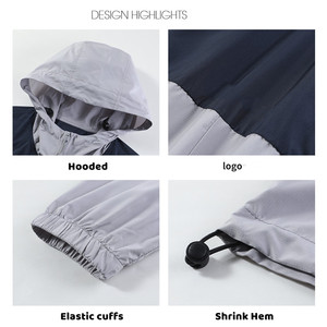 OEM Customized Long <strong>Thin</strong> Mens Reflective Outdoor Blank Hiking Fishing Softshell <strong>Waterproof</strong> Windbreaker <strong>Jacket</strong> - Product Image 3