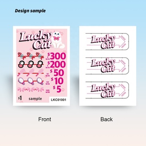 Joli chat personnalisé découpé à l'emporte-pièce 3 billets de jeu Windows Instan avec conception gratuite et impression numérique en couleur - Product Image 3