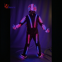 Costume de robot lumineux intelligent à pixels LED Tron