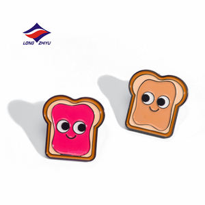 Longzhiyu, fabricant de badges depuis 20 ans, badges en émail personnalisés plaqués or, badges en métal mignons, emblèmes alimentaires, logo personnalisé, badges en émail pour revers de veste - Product Image 2