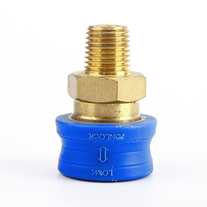 Mingou <b>Copper</b> Quick Coupling Adapter 1/4 Inch For Car <b>Washer</b> Blue - Product Image 3