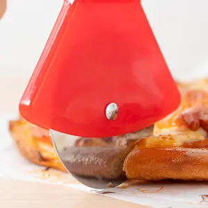 Axe Shaped Pizza Cutter Wheel Stainless Steel Pizza Knife With Bamboo Handle <b>Cookie</b> Cake Pastry <b>Cutting</b> Tool Kitchen Accessories - Product Image 2